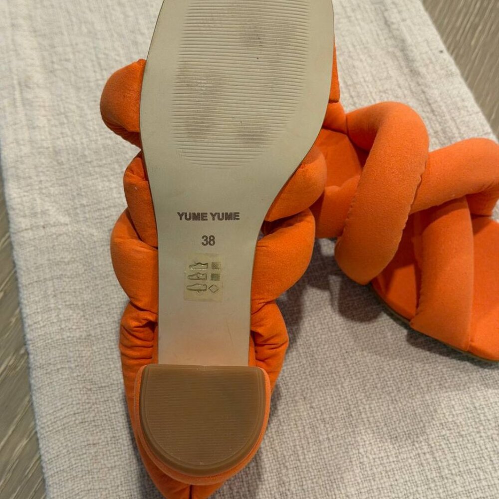 YUME YUME Orange Henrik Vibskov Edition Sausage Heeled Sandals, Wmns US 7 - Picture 4 of 5